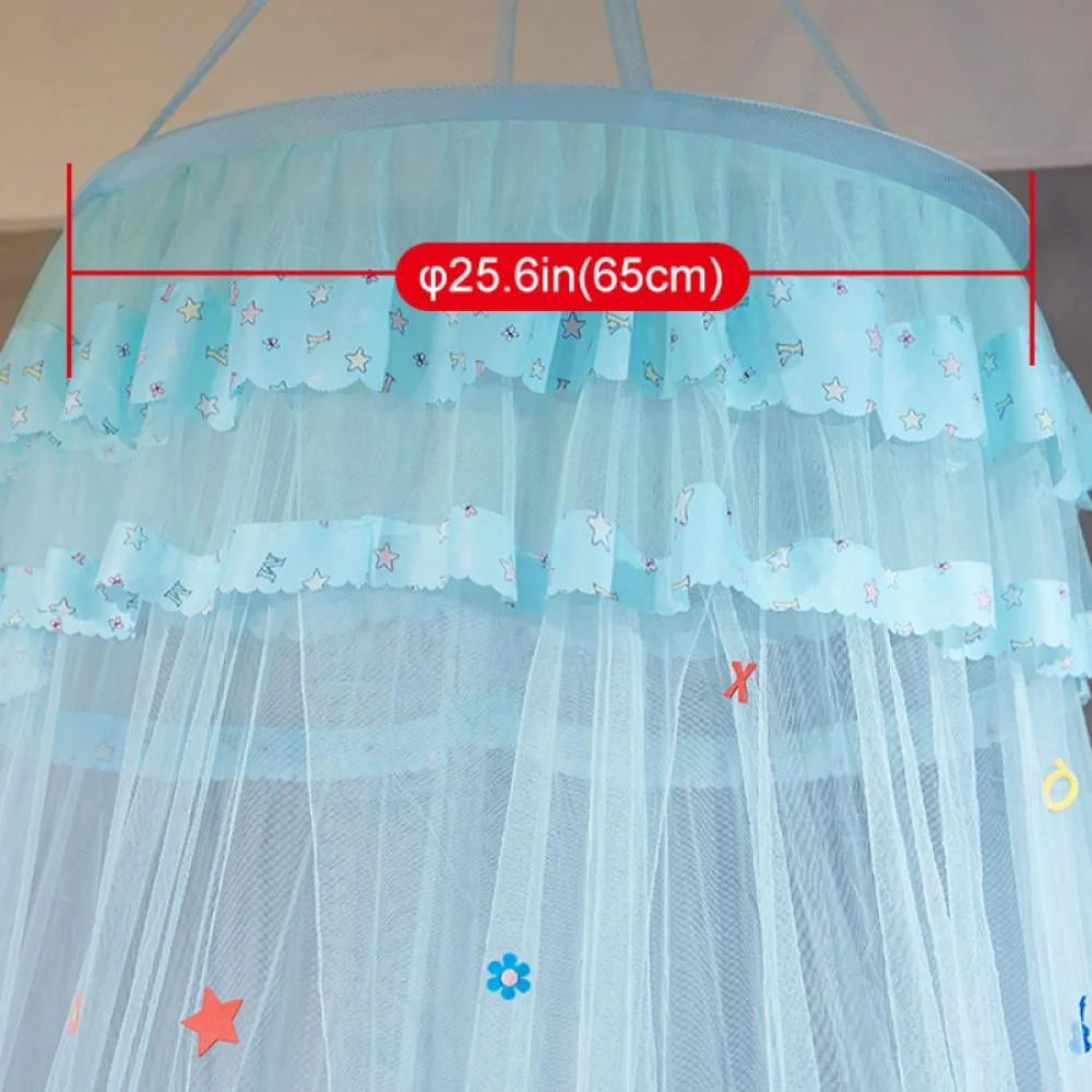 Mosquito NET, Elegant Bed Canopy Set Including Full Hanging Kit, Princess Garden Lace Bed Crown Net Bed Ideal for Indoors or Outdoors, Intended for a for Covering Beds, Cribs, Hammocks