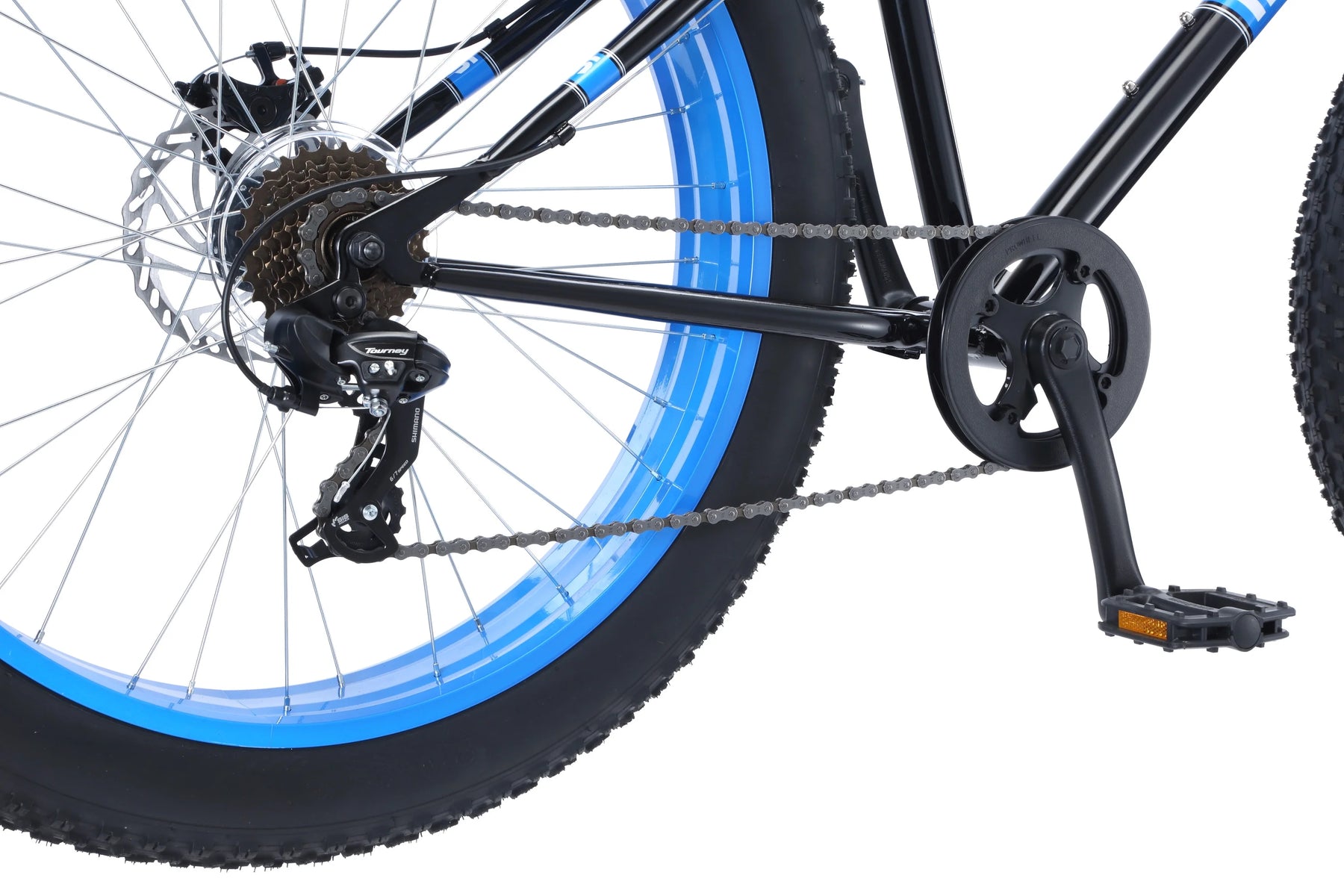 26" Dolomite Mens Fat Tire Bike, 7 Speeds, Black